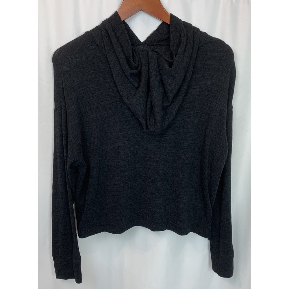 Old Navy Cropped Cozy Hoodie Girls Size XL 14-16 Dark‎ Gray Active Wear - Picture 3 of 4